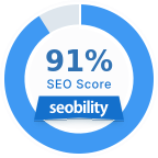 SEO Score - isi-Netzwerkagentur Kreisdiagramm mit 91 % SEO-Wertung von Seobility.